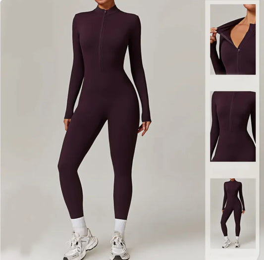 Nielia Flex Fit Zipper Bodysuit
